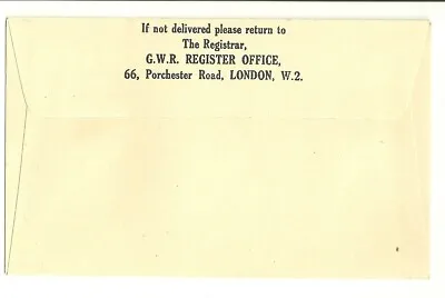 £2.50 • Buy Great Western Railway, GWR Register Office Envelope (unused - Flap Stuck Down)