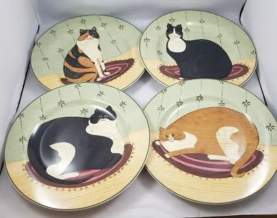 Warren Kimble Sakura Oneida Cat Collection Salad Plates Set Of 4 2000 • $29.95