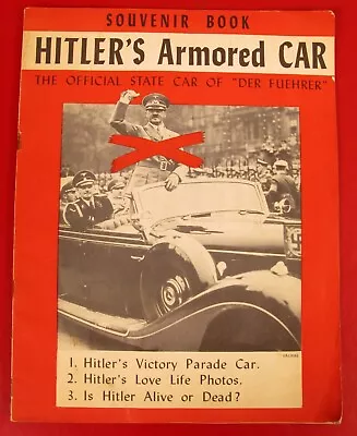 Historic Vintage Souvenir Book Post Wwii Hitler Armored Car Mercedes Benz Rare ! • $995