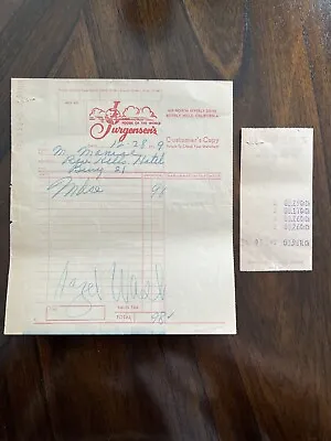 $349 • Buy Original 1959 Jurgensen's Receipt / Invoice PERSONALLY OWNED BY MARILYN MONROE!