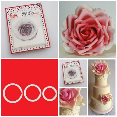 £5.49 • Buy FMM Cutter Large Rose Petal Fondant Flower Shape Stencil Cutting Tool Floral