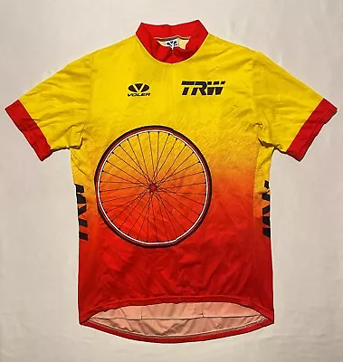 Voler TRW 3/4 Zip Men's Cycling Jersey Yellow Red Size XL Made In USA • $39.99