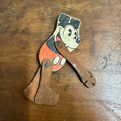 Vintage 1940s Wooden Mickey Mouse Trapeze Replacement Figure 5  Walt Disney • $6.99