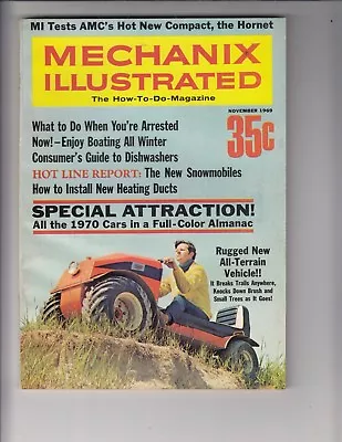 MECHANIX ILLUSTRATED Magazine November 1969 1970 CARS IN FULL-COLOR  ATV /Q7 • $6.50