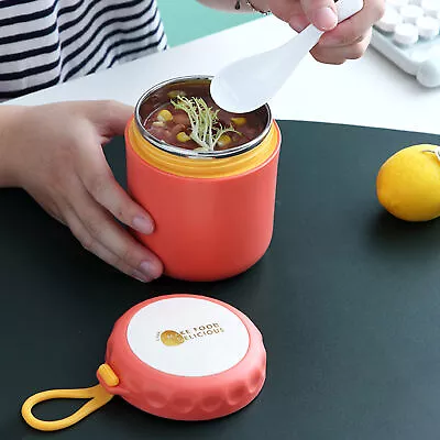 $11.99 • Buy Hot Food Flask Stainless Steel Lunch Box Thermos Vacuum Insulated Trave Food Jar