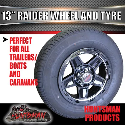 13  Raider Alloy Mag Wheel & 165R13C Tyre Suits Ford Caravan Boat Trailer Jetski • $205