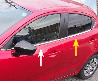 Stainless Steel Door Window Trims Molding For Mazda2 2015-2019 Accessories • $61.60