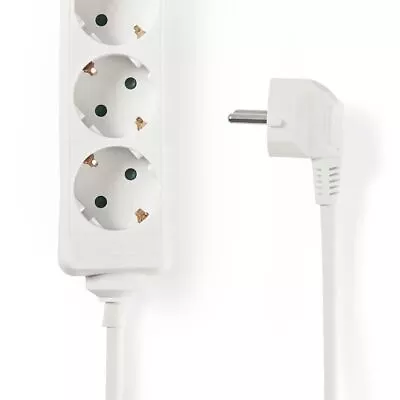 £21.92 • Buy Extension Lead European F Schuko Mains Power 3 Gang Way Plug Socket 5m White