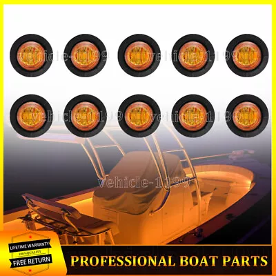 10X Amber Marine Boat LED Courtesy Lights Cabin Deck Stern Navigatioin Light USA • $11.99