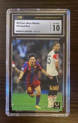 2013 Lionel Messi Icons Card 2011 Champions League Final Goal CSG 10 Barcelona • $85