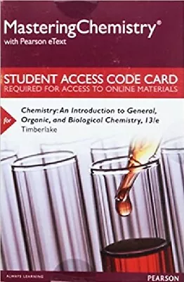 Chemistry An Introduction To General Organic And Biological Chemistry 13th Code • $69.99