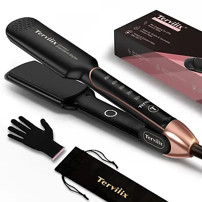 Terviiix Professional Wide Hair Straightener Flat Iron For Thick Hair • $34.99