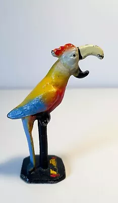 Brilliant Colors!Cast Iron Parrot Bottle Opener 5  VTG John Wright? Or Hubley? • $27