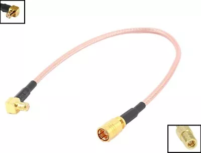 SMB Female Straight To MCX Male Right Angle 30cm Connector RG316 Pigtail • £5.95