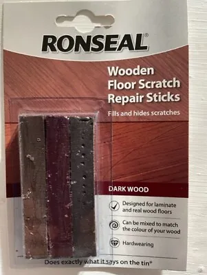 Ronseal - Wooden Floor Scratch Repair Sticks - Light Wood/Dark Wood Or Laminate • £6.49