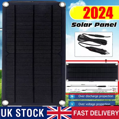 12V 60W Portable Solar Panel Trickle Battery Charger Car Van Boat Caravan Camper • £14.90