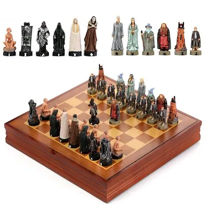 Hand-Painted High Quality Character-themed Luxury Chess Set With Wooden Board. • £129.99