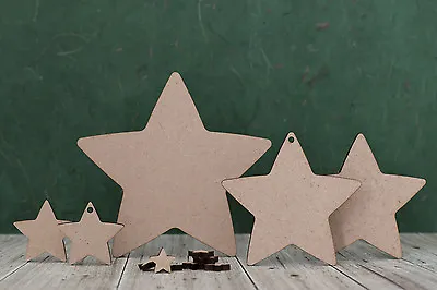 £5 • Buy Wooden MDF Star Shape, Craft Blank Cutouts For Decoration, Plaques And Christmas