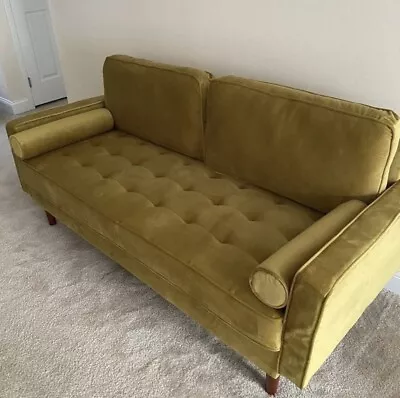 Brand New Sun Gold Couch Velvet Sofa Mid Century Modern Vintage Style Loveseat • $549.99