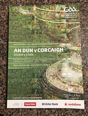 £19.95 • Buy 2012 GAA Football All Ireland Final Down V Cork Minor Cork V Tyrone