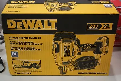 -NEW- Dewalt 20v Max XR DCN45RND1 Cordless Brushless 15° Coil Roofing Nailer NIB • $295