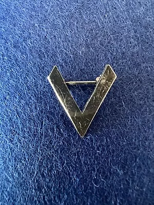 Vintage 1945 WW2 WWII Sterling Silver V Victory Pin Brooch • $30