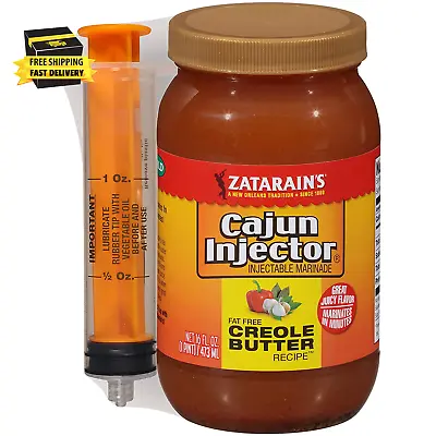 Cajun Injector Fat Free Creole Butter Recipe Injectable Marinade With Injector  • $7.96