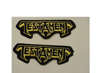 Lot Of 2 TESTAMENT VINTAGE IRON PATCH 80's  HEAVY METAL LICENSED  5  • $12.99