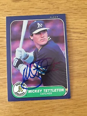 Oakland A's Mickey Tettleton Signed 1986 Fleer Card • $9.99