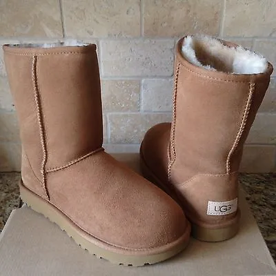 UGG Classic Short II Chestnut Water-resistant Suede Boots Size US 8 Women • $123.24