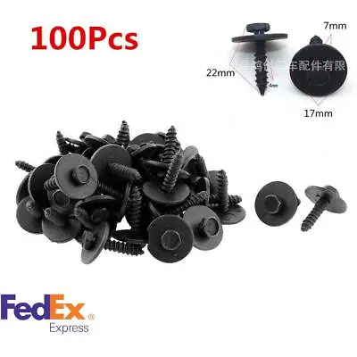 100PCS 7mm Hex Metal Car Screw Body Fender Bumper Retainer Clips 4.2-1.41x22mm • $18.67