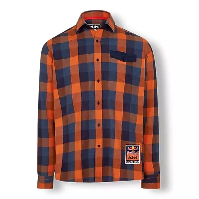 Official  Red Bull Ktm Racing Checked Flannel Shirt -  Ktm19006 • £59.99