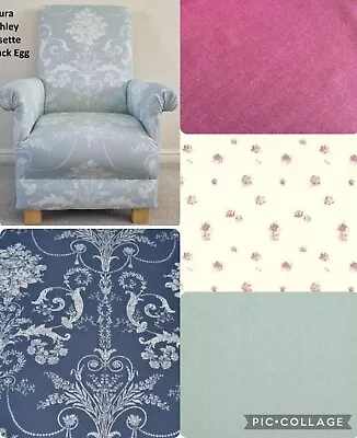 Laura Ashley Fabric Adult Armchairs Sale Josette Midnight Abbeville Lilac Belton • £99.99