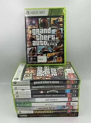 Xbox 360 Game Lot X10 Bundle BioShock GTA 4 & 5 Assassins Creed • $80
