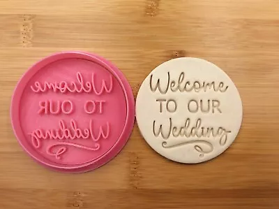 Welcome TO OUR Wedding Party Cookie Cutter Embosser  Fondant  Stamp Mould • $7.56