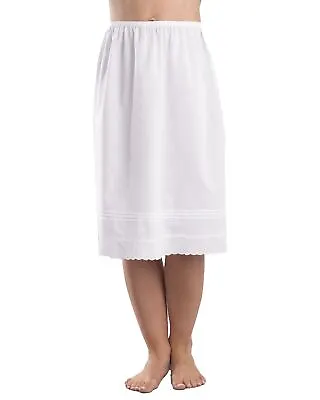 Slenderella Cotton Waistslip 24  Half Waist Slip Underskirt Petticoat Skirt • £26.99