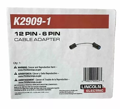 Genuine Lincoln K2909-1 / S18081-7 12-PIN Male 6-PIN Female Adaptor Cable. • $249.88