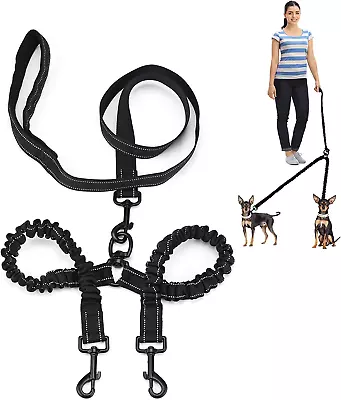 Dog Double Ended Lead Multi Dog Lead For Walking 2 Dogs No Tangle Split Non Pul • £14.68