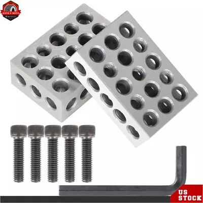 8 Pack 1-2-3 123 23 Hole Precision 0.0001 Block Set With Screws HEX KEY New • $23.26