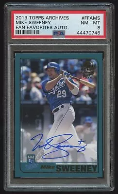 2019 Topps Archives #ffa-ms Mike Sweeney Fan Favorite Autographs Psa 8 Royals • $35.49