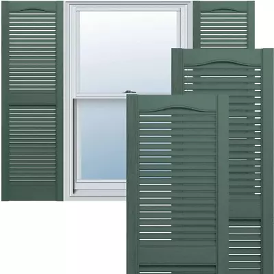 Vinyl LL1S14X04800FG Standard Cathedral Top Center Mullion Open Louver Vinyl Sh • $67.99