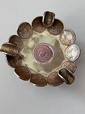 Vintage Mexico 1967 Centavos Coin Hand Made Ashtray FREE Shipping • $29.99