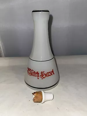 Antique Witch Hazel Red Writing White Clambroth Glass Drug Store Barber Bottle • $99.99