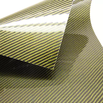 500x400x0.3mm 3k Carbon Fiber / Aramid Composite Veneer Sheet Panel (Twill Weave • $34.99