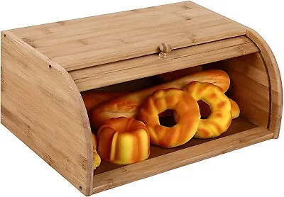 Bamboo Countertop Roll Up Lid Bread Storage Bamboo Compact 15.8  X 10.8  X 6.8  • $37.99