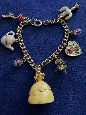 Vintage Walt Disney Beauty And The Beast Charm Bracelet • $35