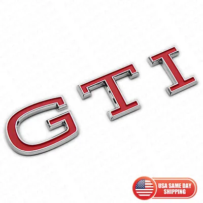 2022+ VW GOLF 8 MK8 GTI Rear Trunk Lid Emblem Nameplate Badge Chrome Red • $24.99