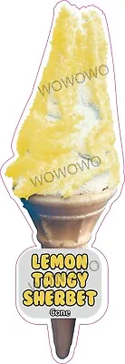 Ice Cream Van Sticker Lemon Tangy Sherbet Cone Ice Cream Stickers Decals • £3.95
