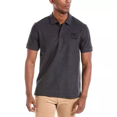 Burberry Men's Gateforth Logo Polo Shirt Charcoal Gray Size L • $199.95