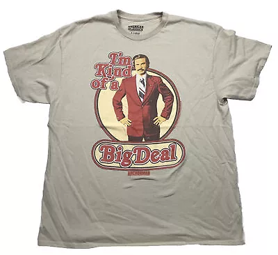 Anchorman Mens XL T Shirt Legend Ron Burgundy American Classic • $6.99